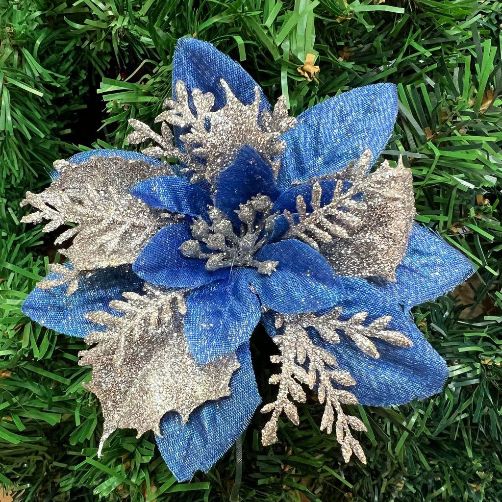 Zlatý prášek Třívrstvý vánoční květinový věnec a ozdoba na stromek