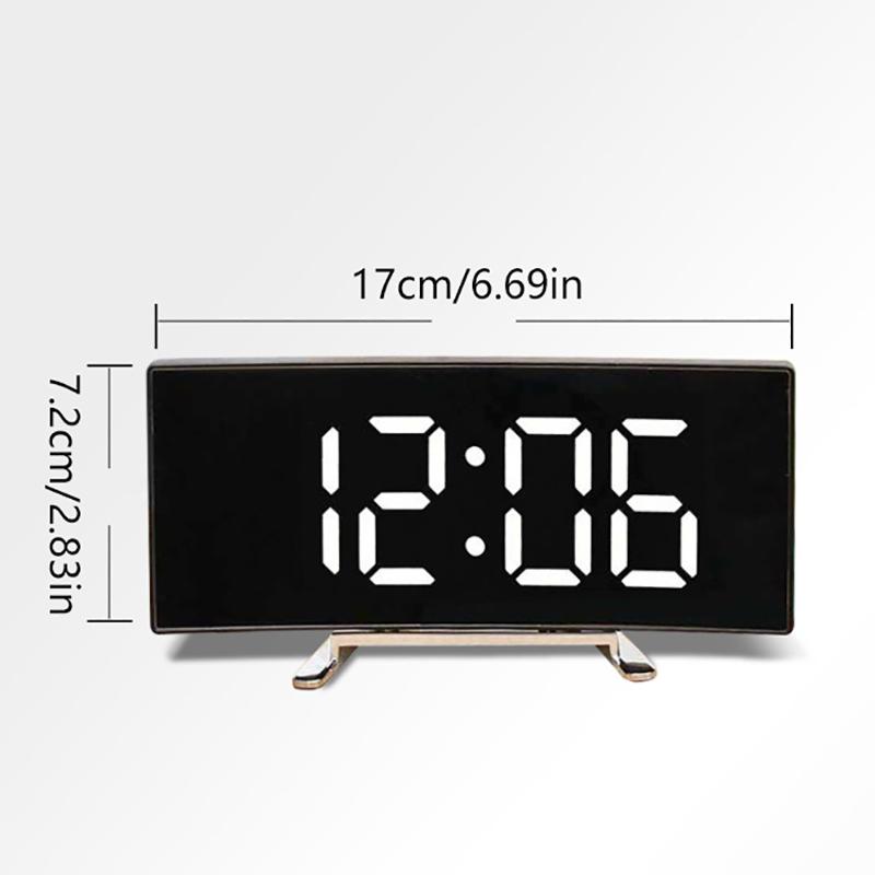 Screen Digital Clock Led Alarm Clock Bedroom Electronic Desktop Clock With Temperature Display Adjustable Brightness 12/24 Hours
