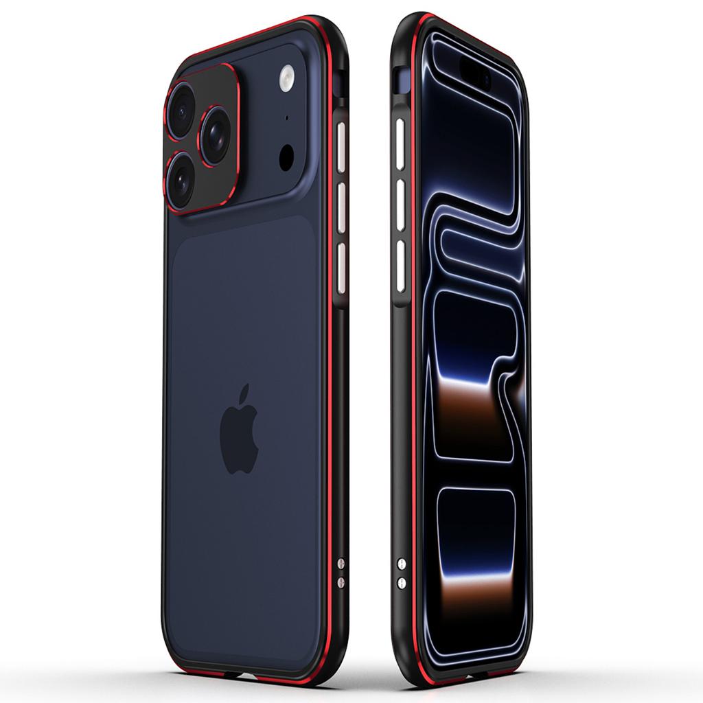 For iPhone 17 Pro Max Bumper Case No-Back Phone Frame Cover with Lens Protection