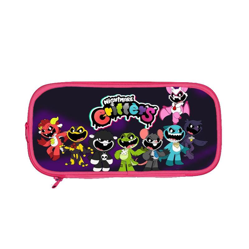 Nightmare Critters Double Layer Pencil Case With Nylon Material For Students And Kids