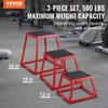 Plyometric Jump Boxes, 12/18/24 Inch Plyo Box, Platform and Jumping Agility Box, Anti-Slip Fitness Exercise Step Up Box Set for Home Gym Training,