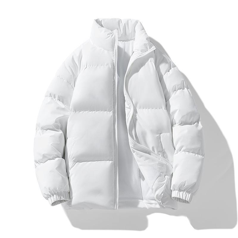 Autumn And Winter Trendy Solid Color Men's Cotton-padded Jackets Thickened Large Size Loose Casual Cotton-padded Jackets For Men