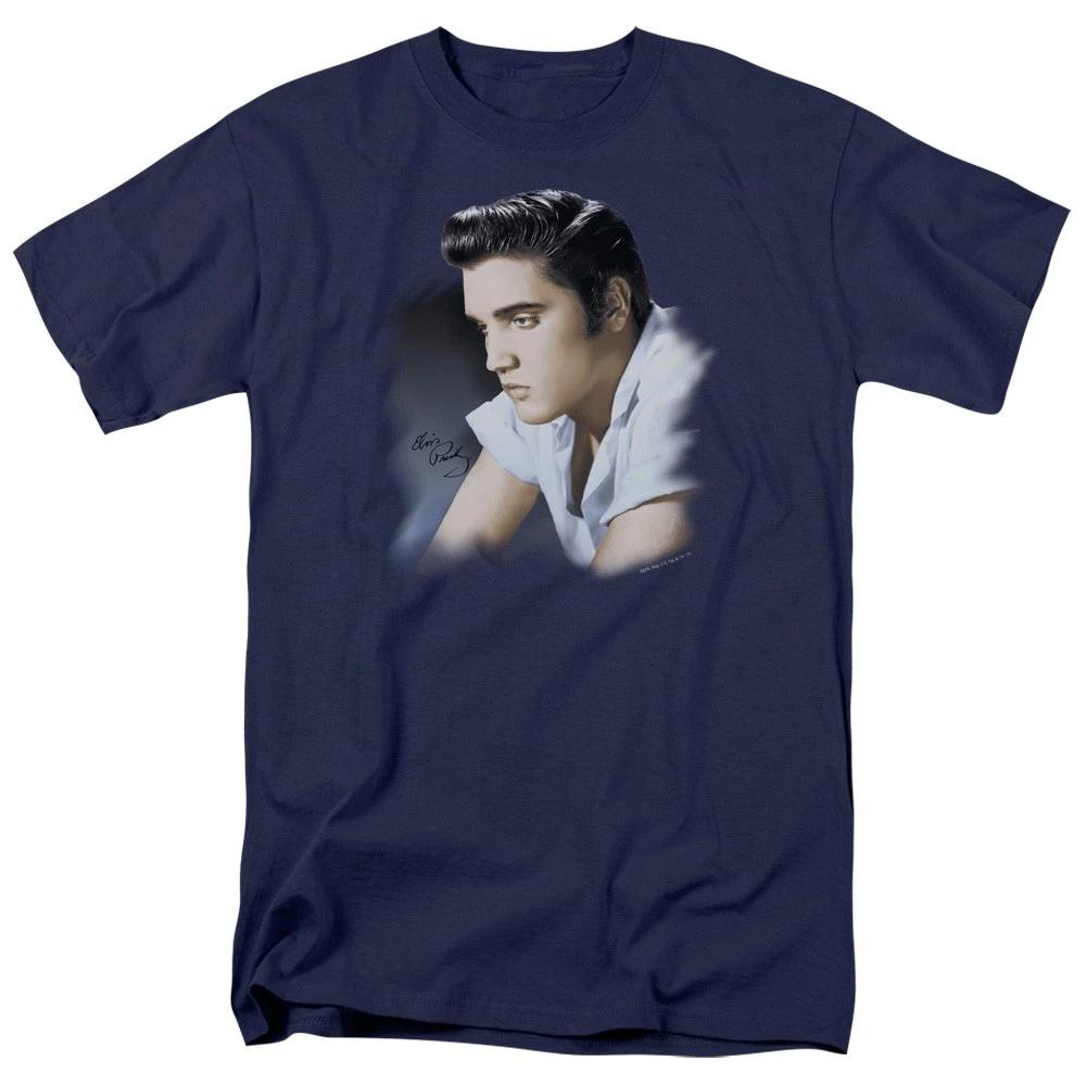 Elvis Presley - Blue Profile - Unisex Short Sleeve Children s T-shirt - Blue 140