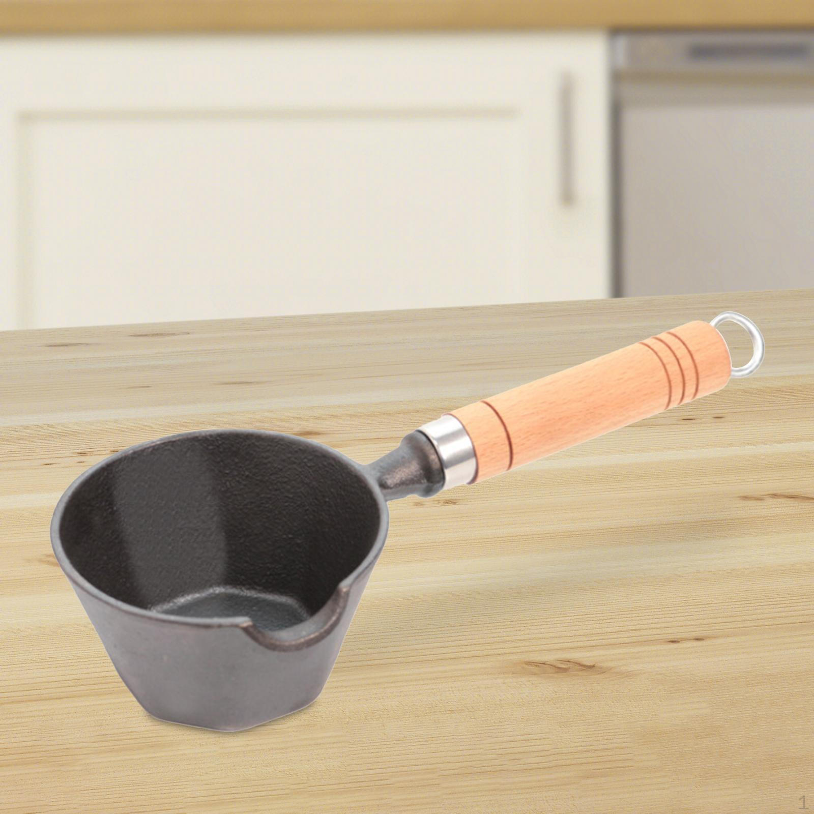 

Мини-кастрюля для масла, подогреватель молока, чугунная кастрюля с носиком для разлива, для разогрева 11cmx6cm