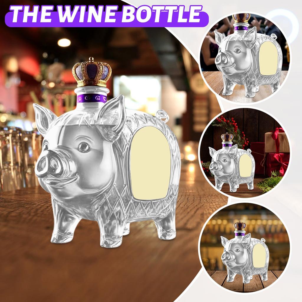 Funny French Whiskey Bottle,3D Engraved Shaped Whiskey Glasses,Dog Whiskey Wine Glass Bottle,Fanyil Eaglory,Unique Wine Decanter,for Men