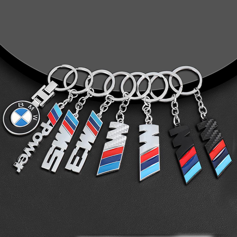 BUBH4 Car Metal Key Holder Keychain Pendant Keyrings Decor Accessories For BMW M M3 M4 M5 X1 X2 X5 Performance F30 E28 E36 E39 E46 E91