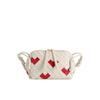 Popular Red Sheepskin Woven Bag Shoulder Messenger Handbag Knotted Zipper Fashionable Leather Women's Bag Wholesale