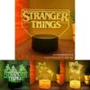 Stranger Things 3d Led Night Light With 16 Color Remote For Kids Bedroom Decor