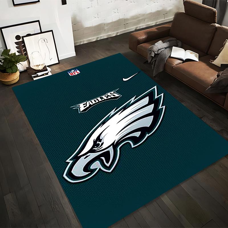 Philadelphia Eagles Logo Rug Design Non-slip rug suitable for living room and bedroom sofas