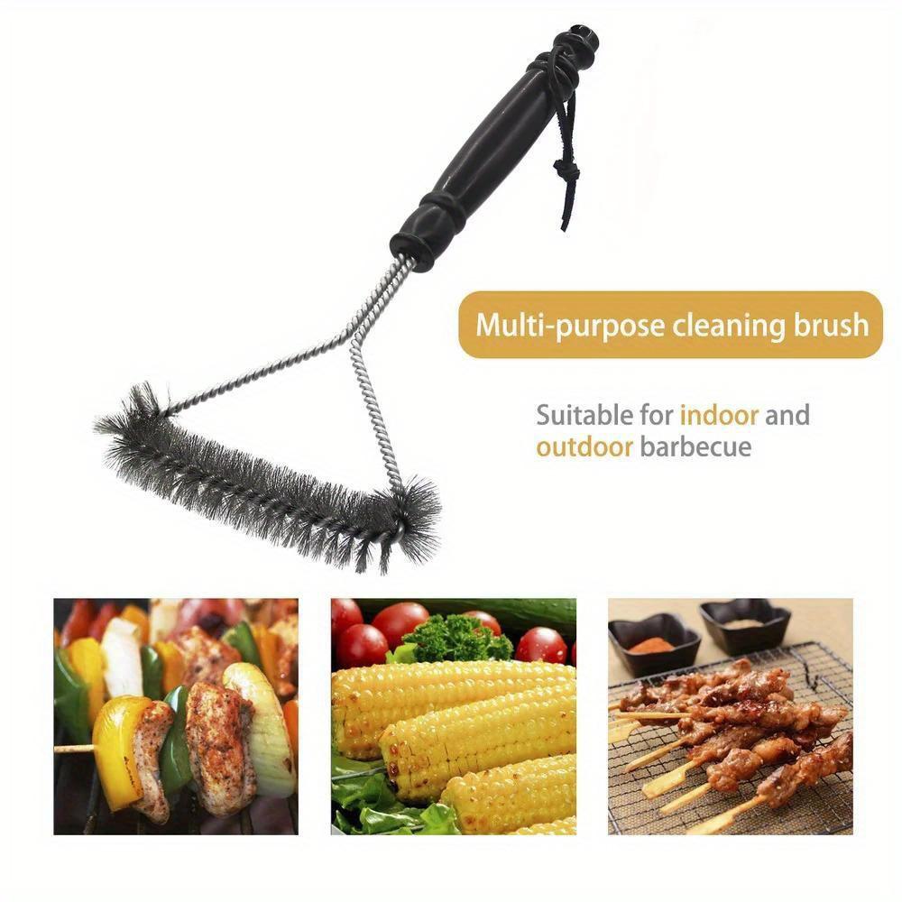 BBQ Grill Barbecue Kit Portable Anti Rust Brush Clean Accessories Non Stick Cleaning Brushes Barbecue Wire Brush Cooking Tools