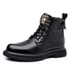 Fashion British Style Men's Genuine Leather Boots Fashionable Business Short Boots Winter Ankle Boots Men's Work Boots Versatile