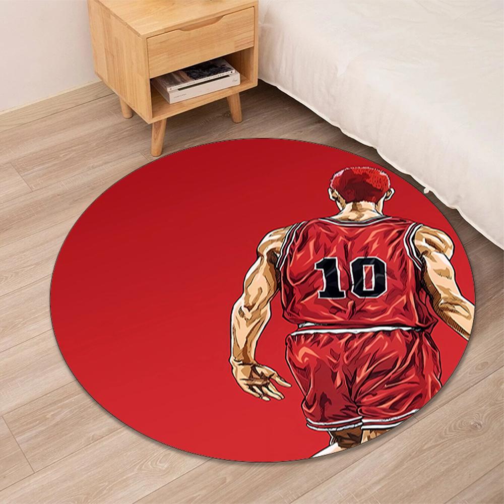 Slam Dunk Printed Round Rug Carpet Chair Rug Area Rug Entryway Doormats,for Office Chair Living Room Bedroom Kitchen Room.