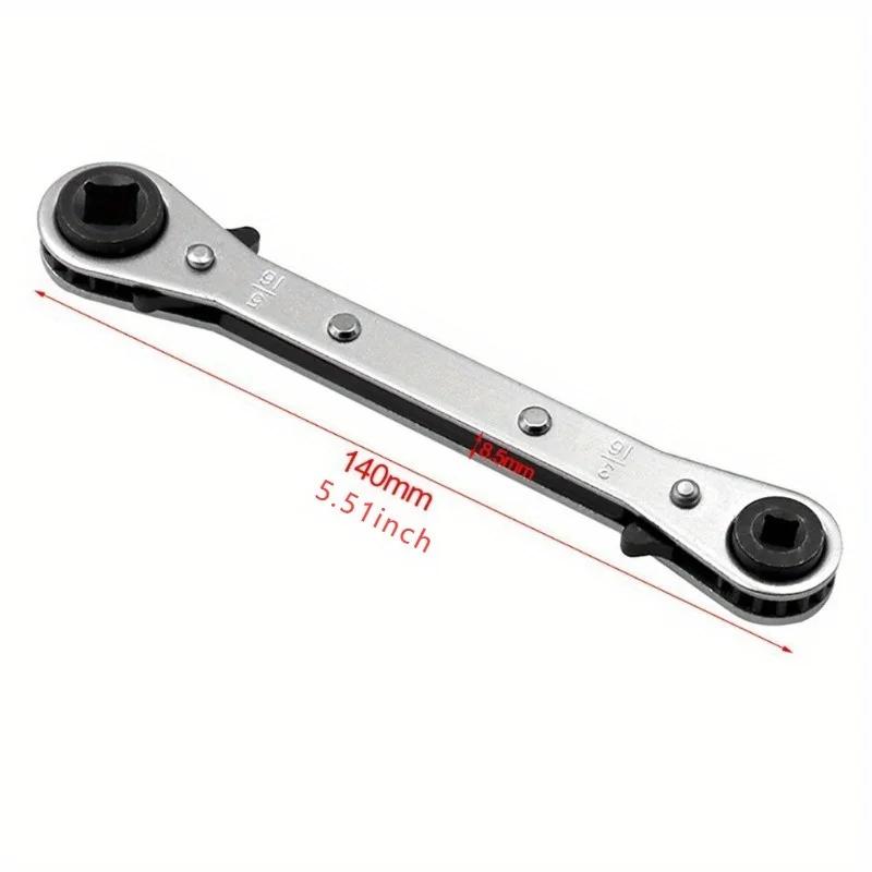 

1PC Rapid Ratchet Wrench Двусторонний четырехфункциональный ключ с храповым механизмом Ct-122 Ключ с храповым механизмом для локтя холодильника