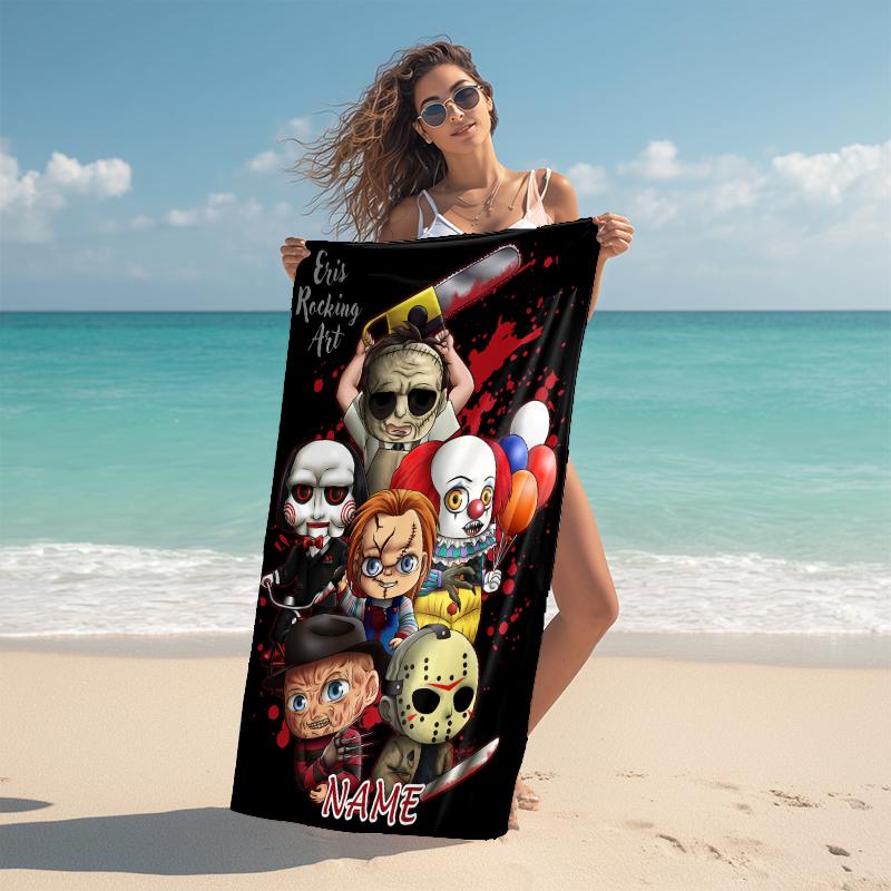1Pc Clown Room Beach Towel Microfiber Beach Towel Thin Absorbent For Beach Swimming Yoga Bath Sports 0917181