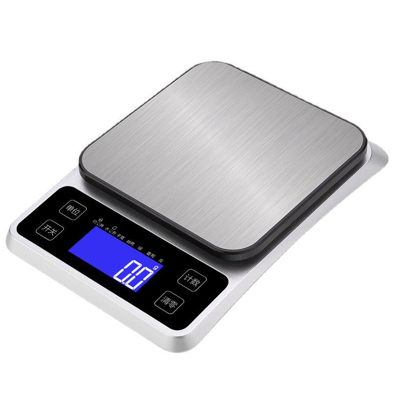 Electronic 10kg Stainless Steel Platform Kitchen Scale, 0.1g Precision for Food & Baking