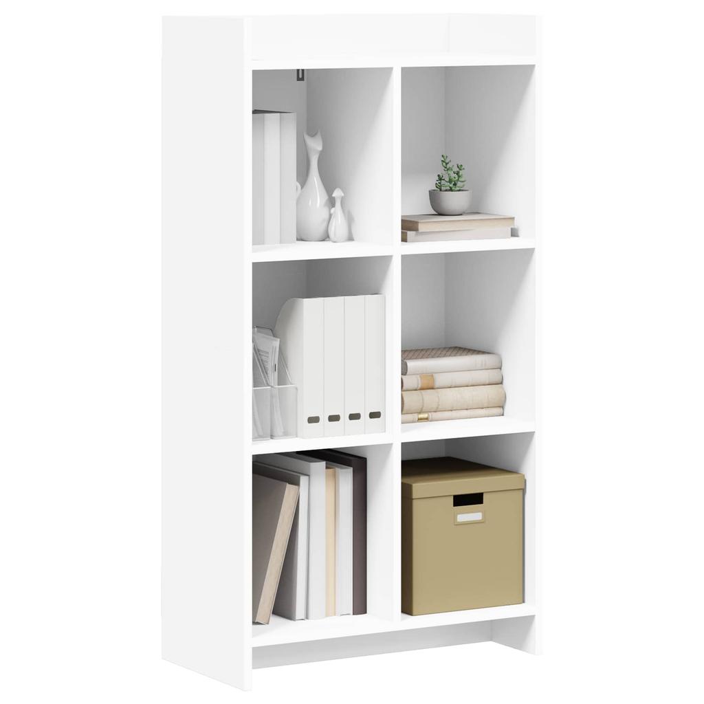 Bookshelf White 59 x 30 x 111 cm Engineered Wood