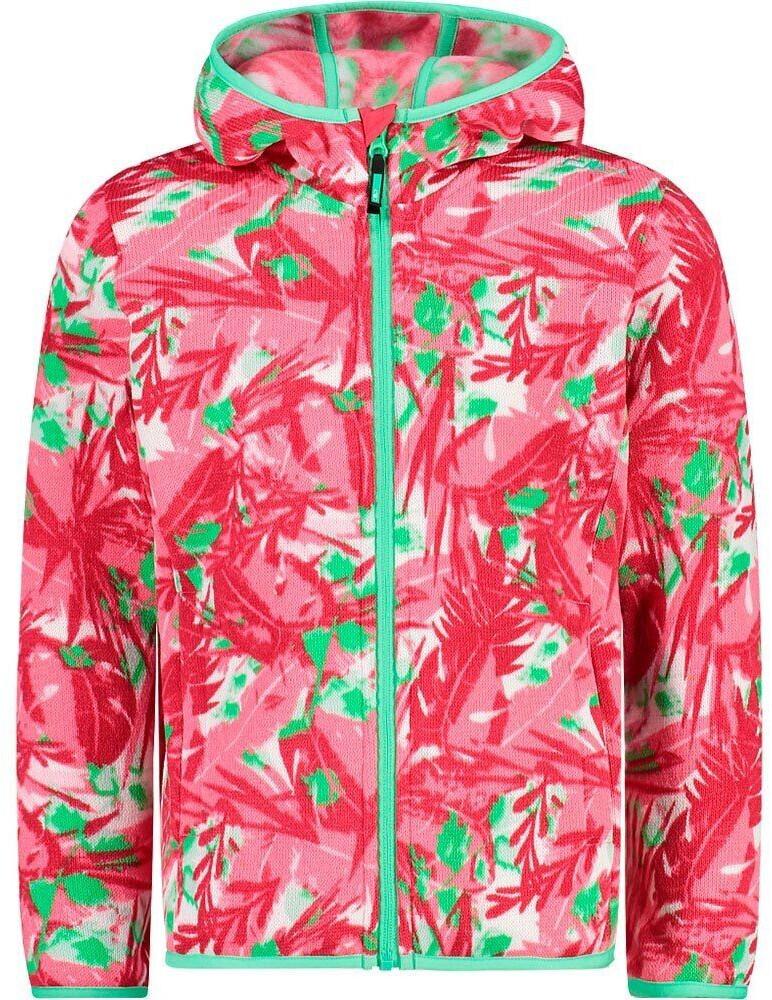 Куртка детская CMP с фиксированным капюшоном клубнично-мятная