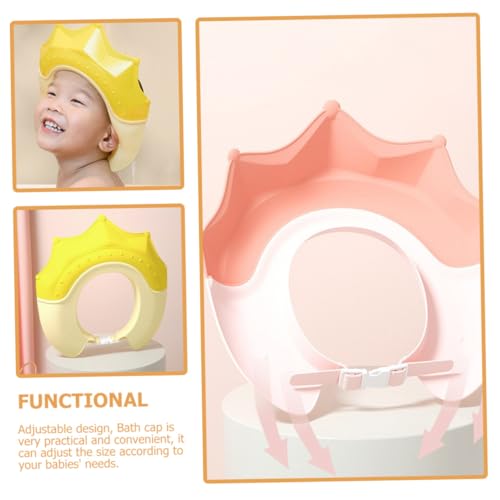 2 Pack Kids Waterproof Shower Cap, Adjustable Ear Protection, Colorful Headband Design, Lightweight & Practical Bathing Cap for Toddlers