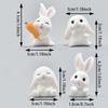 7pcs Little White Rabbit Desktop Decoration Ornaments Easter Decoration Party Decorations
