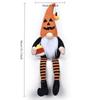 Halloween Long Legs Faceless Doll Dwarf Broom Goblin Doll Creative Ornament Sharp Trick or Treat Hat Plush Gift
