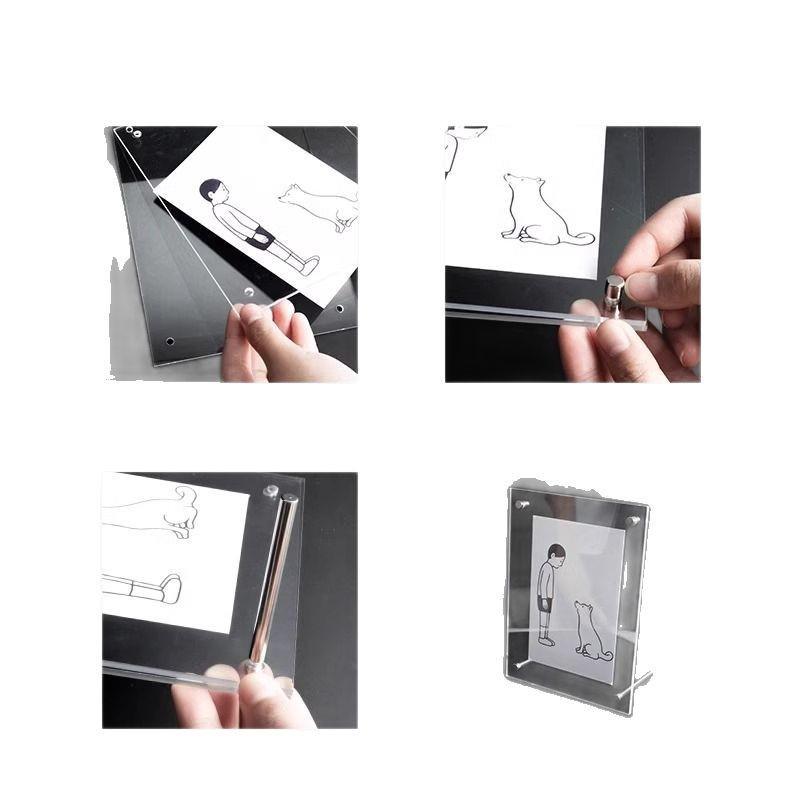 Clear Acrylic Stand for 5-8 Inch Photo, Postcard, Ticket, Tabletop Display