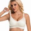 Wirefree Deep V Bra Women - Seamless Thin Cup Back Hook Full Coverage Plus Size Lifting Support
