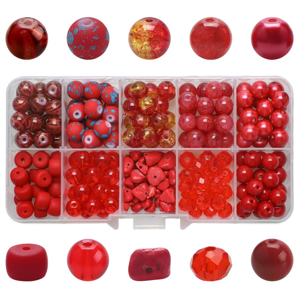 10 Grid/box Gravel Cracks Burst Beads, Glass Crystal Loose Beads, DIY Bracelet, Beaded Material