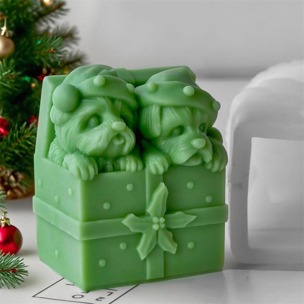 Christmas Gift Box Silicone Moulds Scented Candle Molds Castings Molds Epoxy Resin Molds Plasters Molds Ornament Molds
