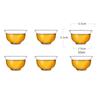 6Pcs/Lot Heat-Resistant Transparent Single Layer Glass Small Kung Fu Tea Cup Set 35ml Magnolia Cups Travel Tea Set