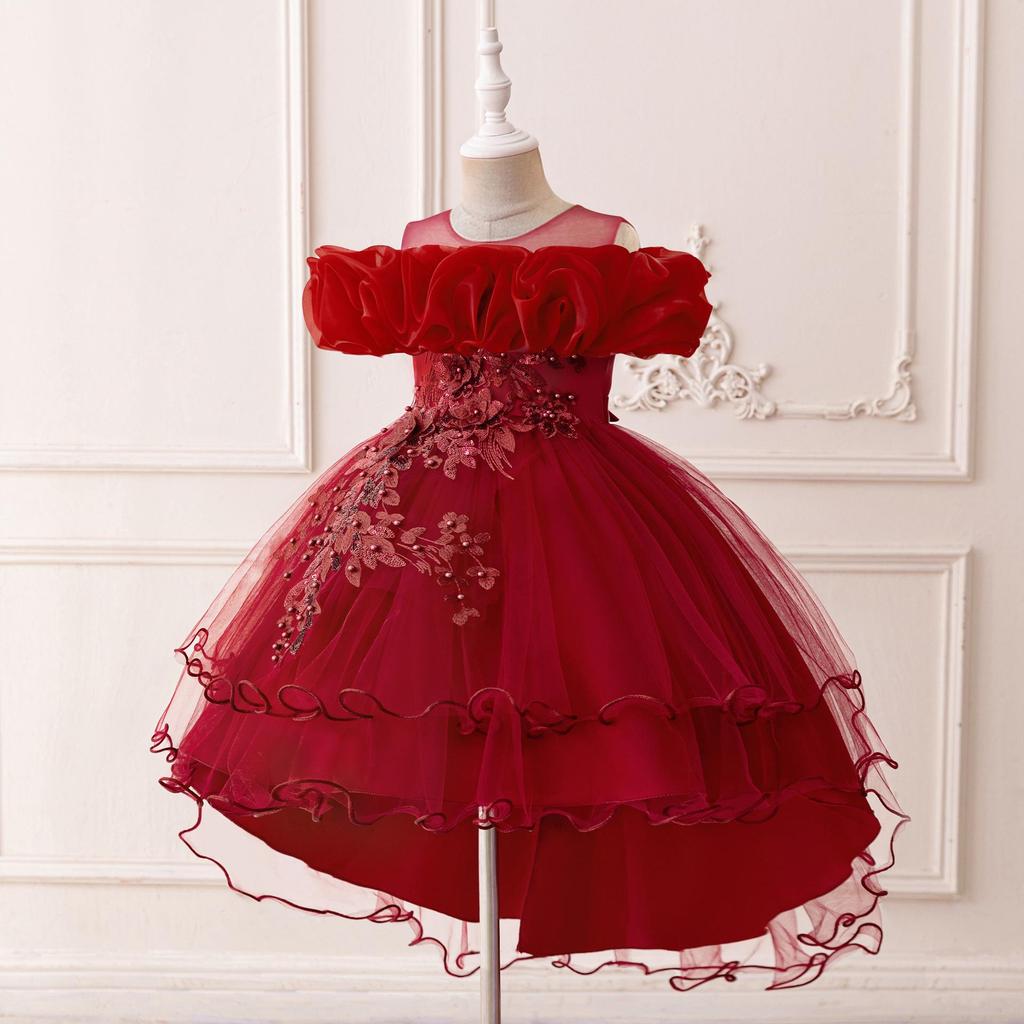Children's Princess Embroidered Formal Piano & Party Dress