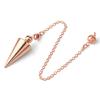 Cone 100% Copper Brass Metal Pendant Pendulum for Divination Dowsing Reiki Healing Egyptian Isis Pendulos Professional A001