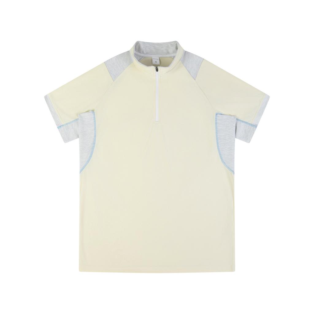 Men's Quick Dry Stand Collar Athletic T-shirt, Short Sleeve Running Casual Workout Tops