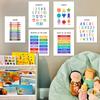 6 Learning Posters for Toddlers & Kids – 11"×14 "Alphabet, Numbers, Colours, Shapes, Days of the Week & Months – Educational Wall Charts for