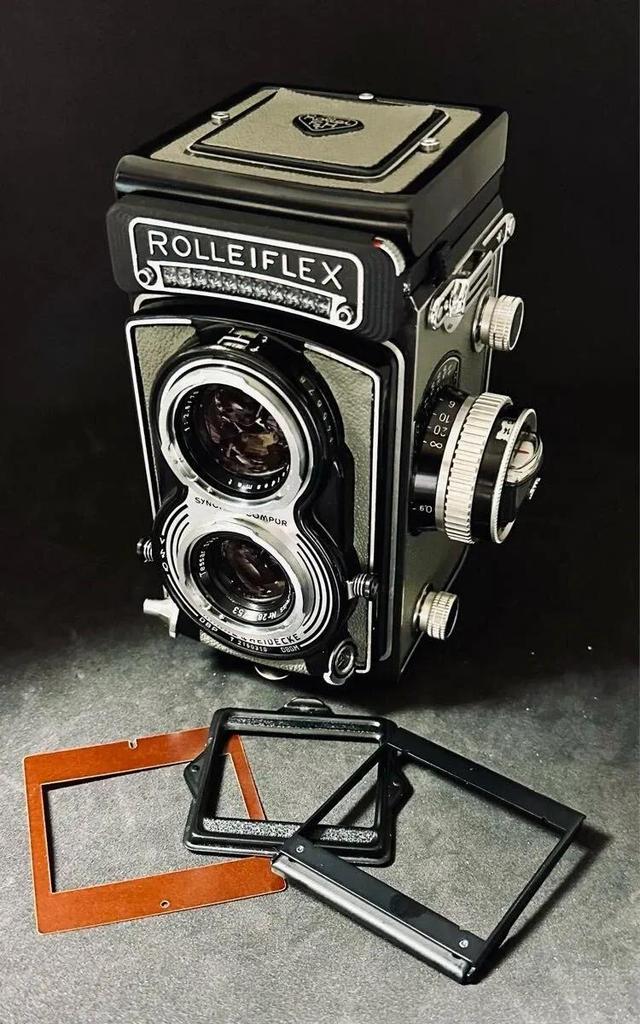 Rollei Rolleiflex T Typ1 Šedý TLR Fotoaparát Carl Zeiss Tessar 75mm f3.5