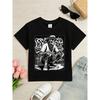 Boys Crewneck Short Sleeve Tee, Cool Chicano Mexican Gangster Skeleton Print Comfort Casual Top