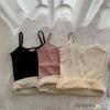 Plus Size Fleece-Lined Slimming Camisole Vest - Extra Thick Sleeveless Top for Autumn/Winter