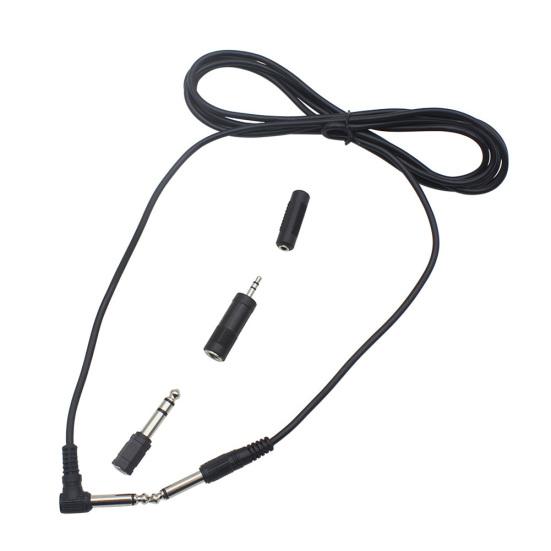 3m 6.35mm Straight to Right Angle Plug Guitar Audio Cable Line with 3