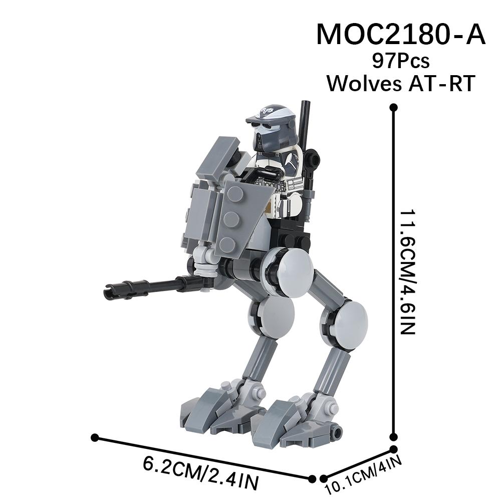 MOOXI Space Wars Walking Machine Model MOC Bricks DIY Diorama Adult Children Toys Building Block Set Montessori Gifts Decoration