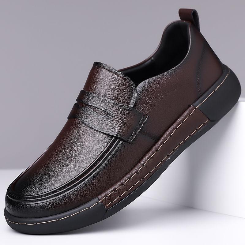 

Men s Spring Loafers: Soft Leather, Breathable, Casual Slip-On Shoes 42