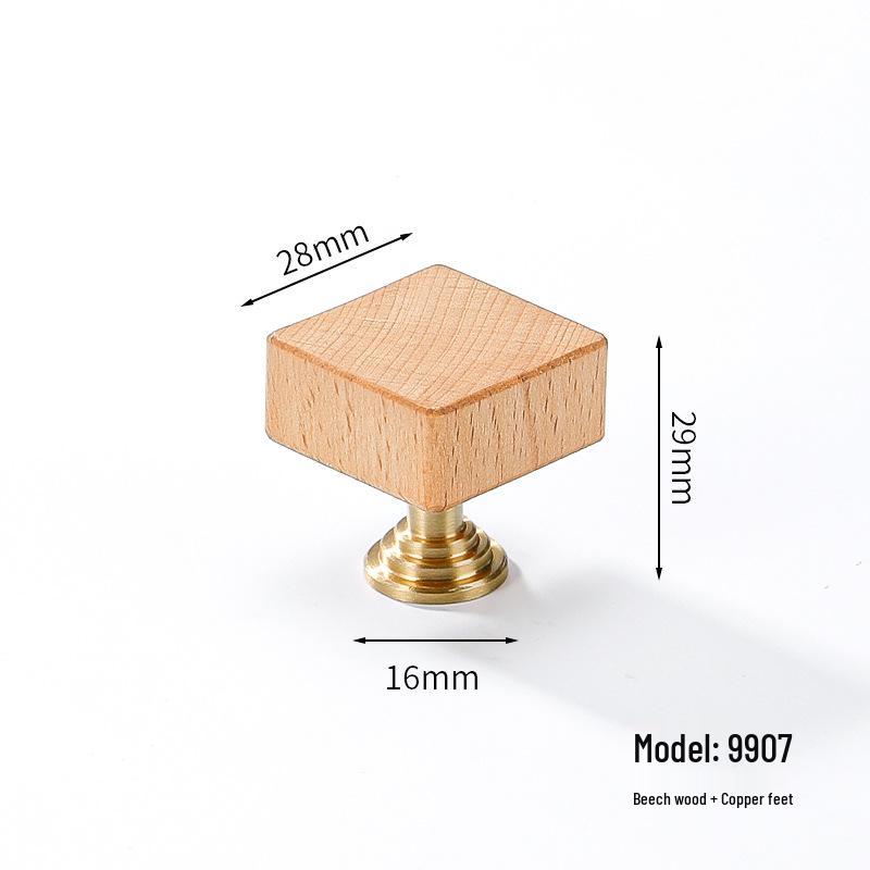 Solid Wood Cartoon Drawer Pull Knob for Children's Room