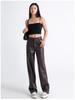 Women's High-Waisted PU Leather Wide-Leg Trousers for Autumn and Winter
