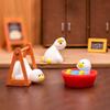 7Pcs Cute Lazy Duck Mini Resin Figurines Multi-Pose Small Statues for Desktop Fairy Garden Home Decor Party Favors