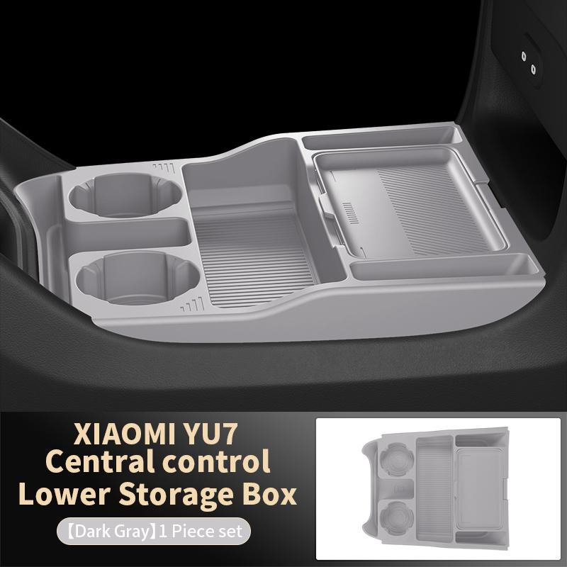 For Xiaomi SU7 YU7 2024 2025 2026 Storage Box Center Armrest Hidden Box Cup Holder Organizer Interior Accessories