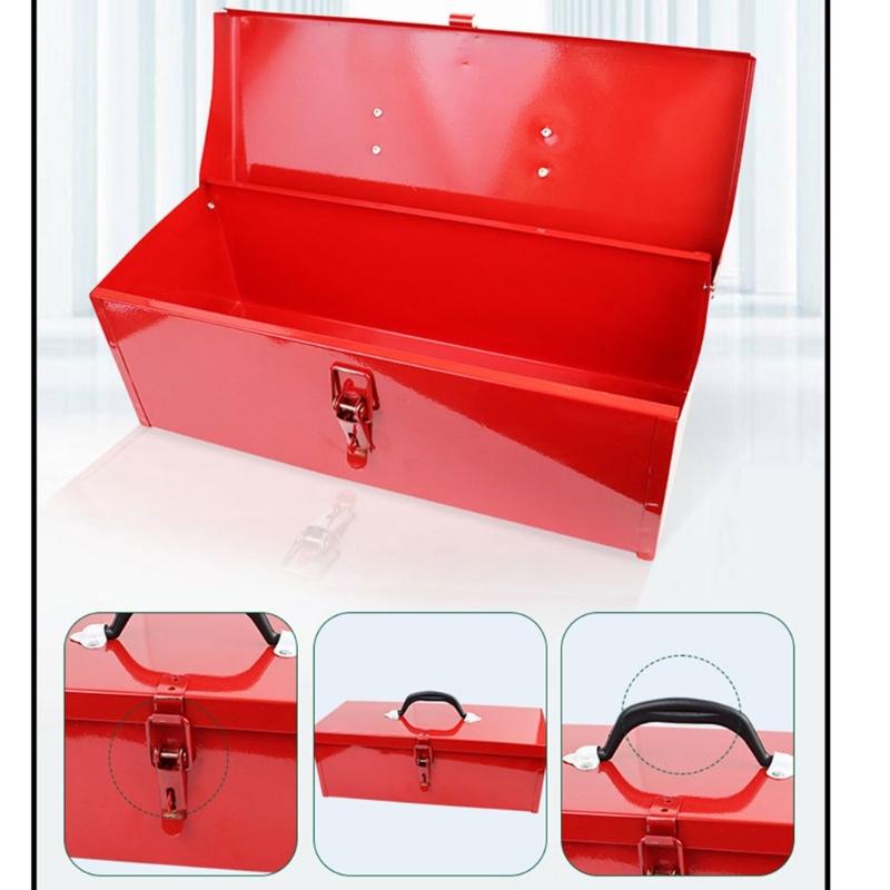 Convenient Iron Tool Holder Storage Box With Metal Clamps Suitable For Home Outdoor Projects Easy Transport And Storage