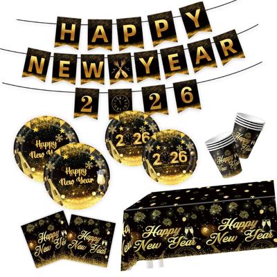 2026 Feier Pappteller Set Hitzebeständige Beschichtung Einfache Reinigung Design