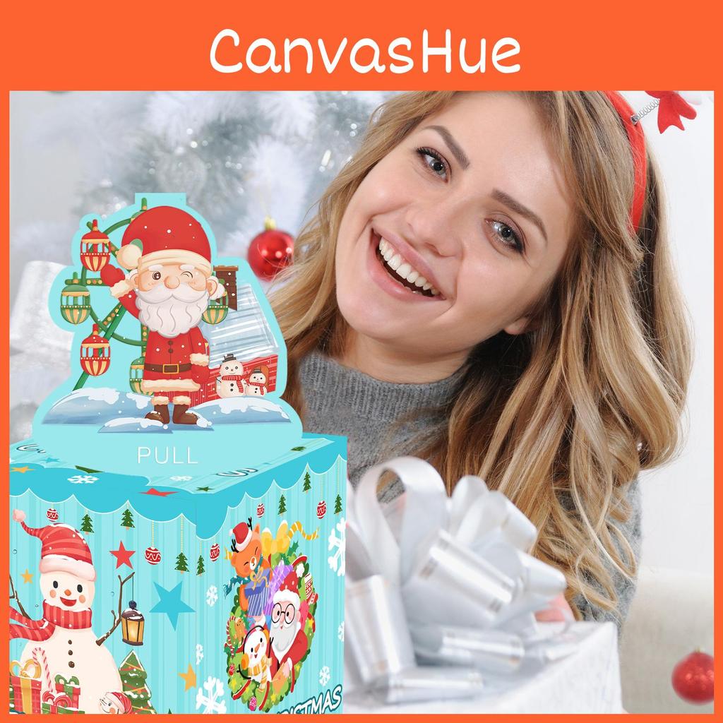 Snowman Blue Santa Claus Pattern Gift Box Christmas Decoration Atmosphere Prop