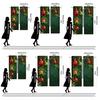 2pcs- Christmas ball printed curtains   pole bag curtains   Christmas decorations   home decorations   room decorations