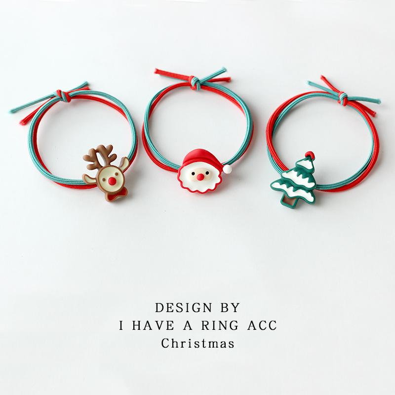 2025 Christmas Series Rope Send Boyfriend Girlfriend Small Rubber High Value Hair Bands Small Gifts Couples New Year Baby