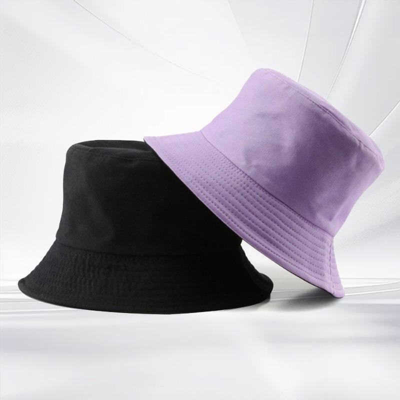 Double-sided Bucket Hat Embroidered Casual Versatile Basin Hat Summer Sun Protection Sun Hat Couple Hat Tide