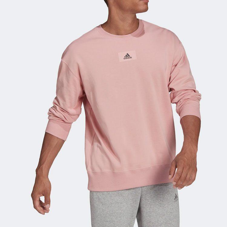 adidas Sweatshirts Unisex Pink Crew Neck Moderate Other HE4349